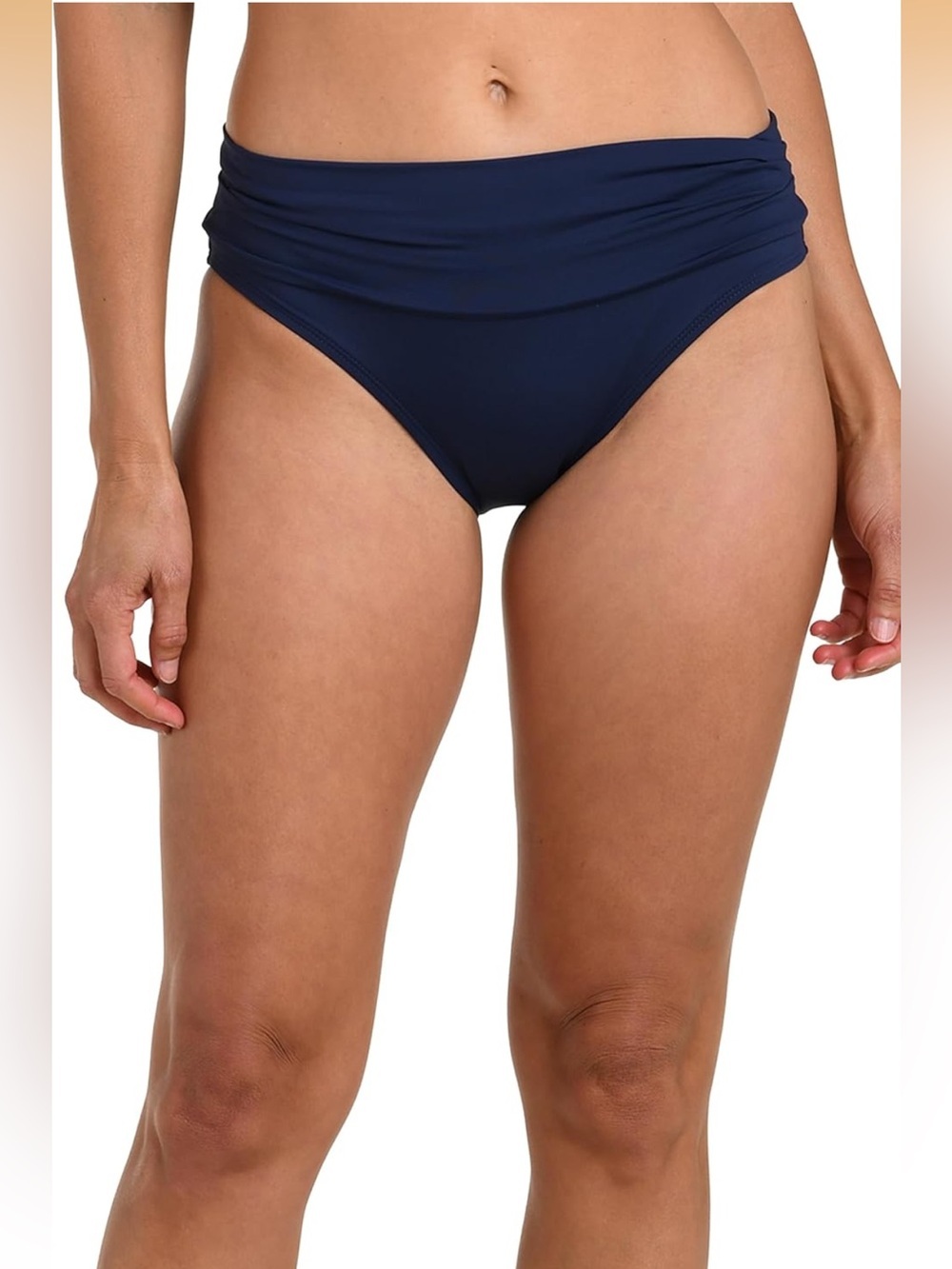 Island Goddess Shirred Band Hipster Bikini Swimsuit Bottom. 2511/13-1